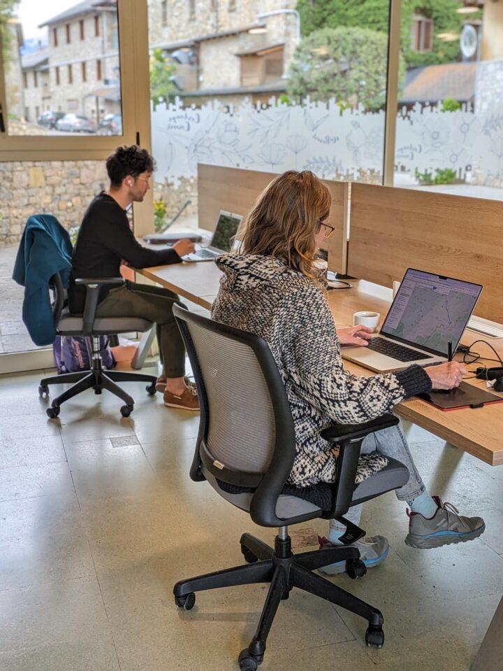 Treballadores al coworking